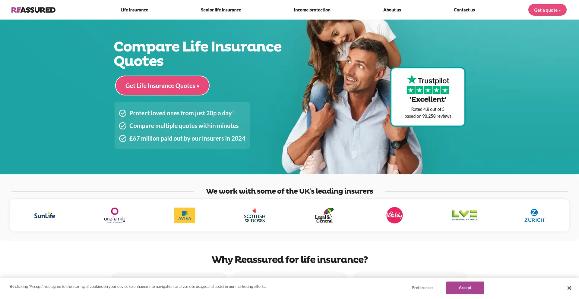 Reassured.co.uk Screenshot