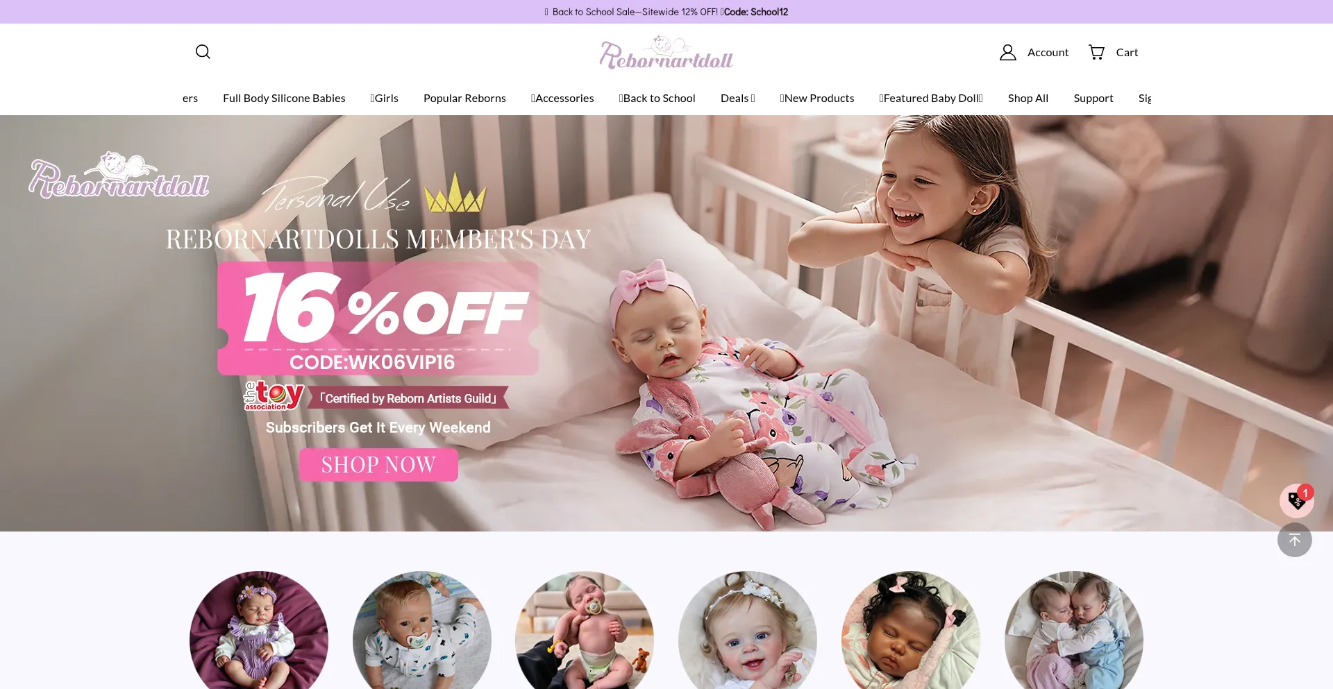 Rebornartdoll.com Screenshot