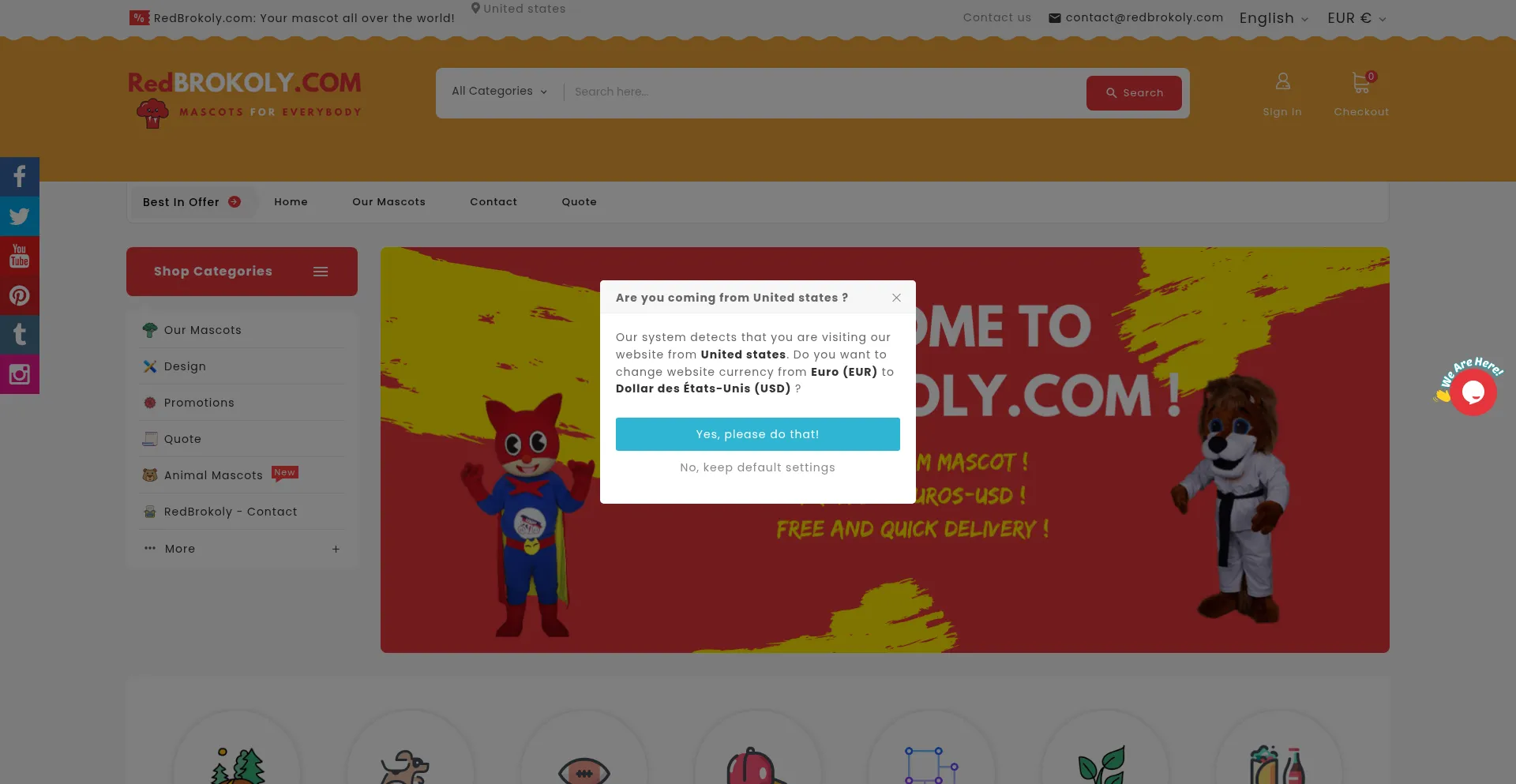 Website screenshot of Redbrokoly.com