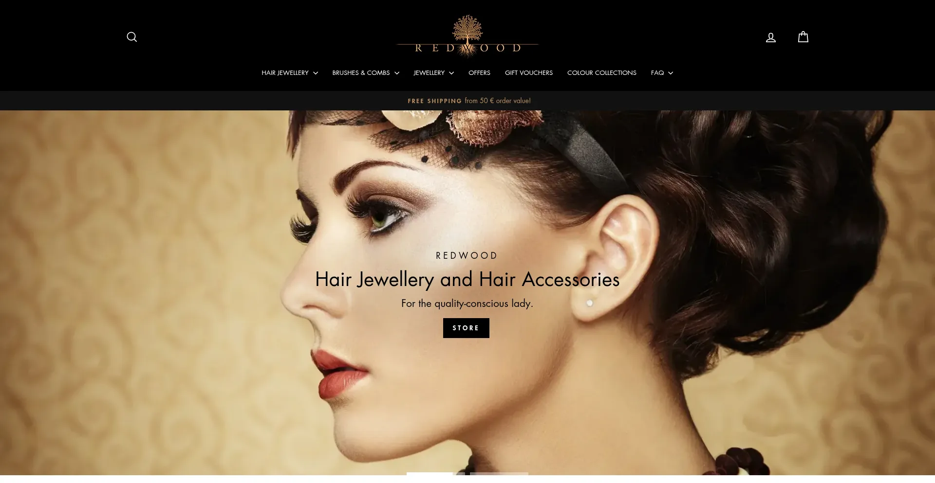 Website screenshot of Redwood.fashion