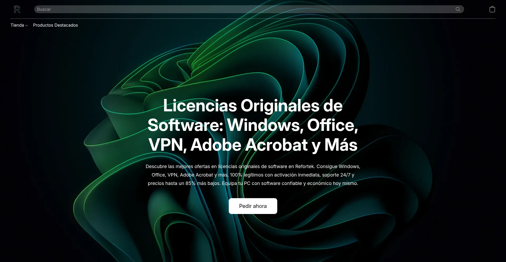 Website screenshot of Refortek.com.es