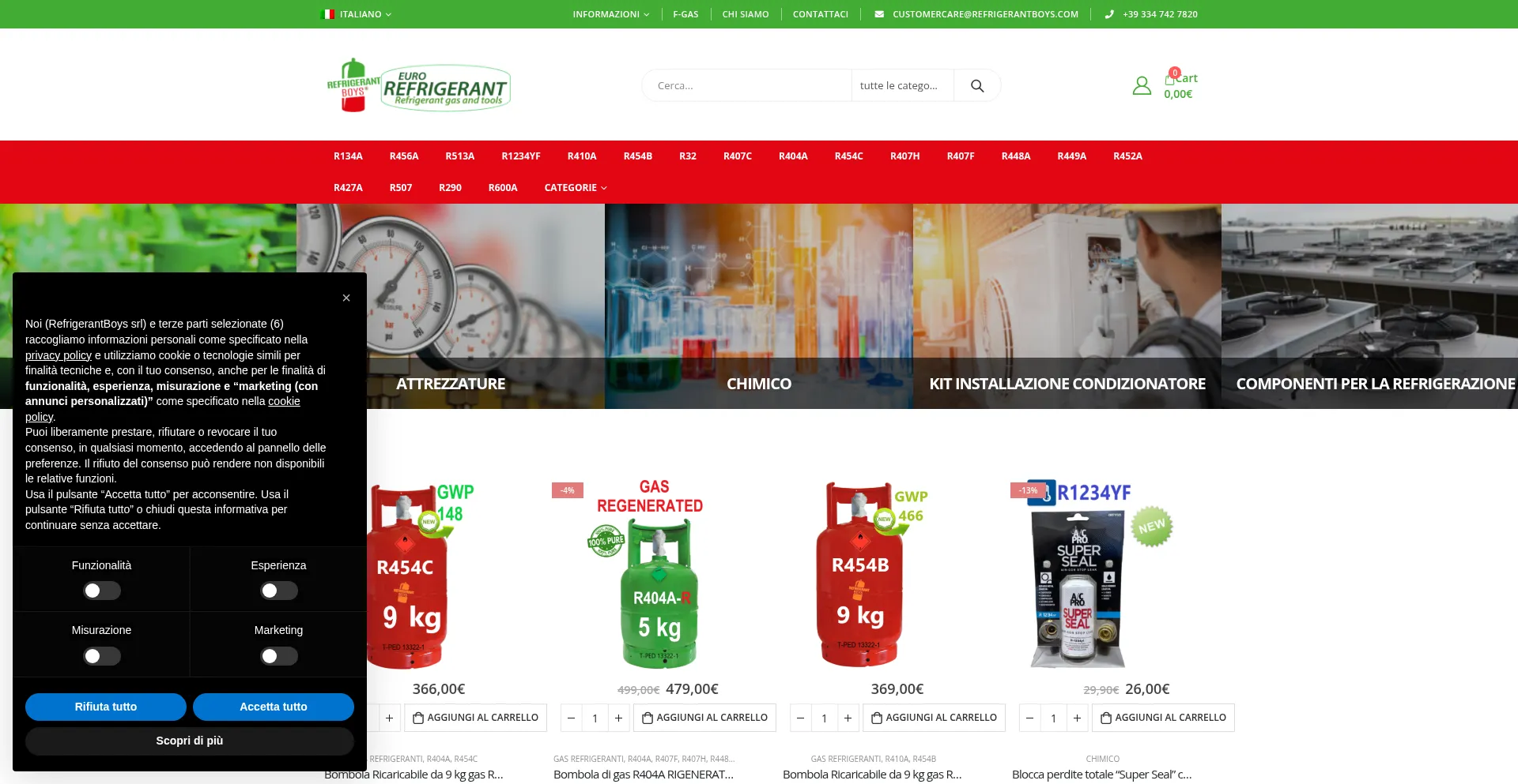 Website screenshot of Refrigerantboys.com