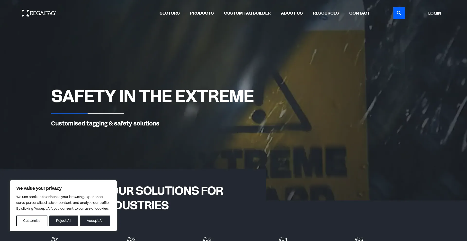 Website screenshot of Regaltag.com
