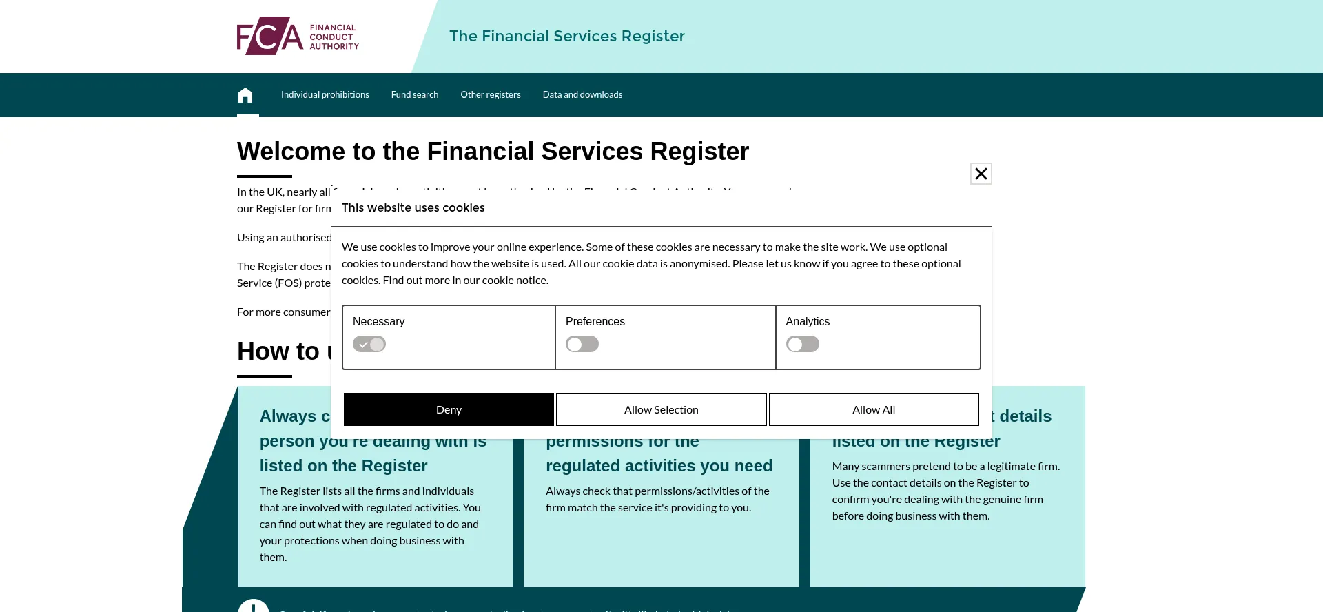 Ist Register.fca.org.uk sicher und vertrauenswürdig?