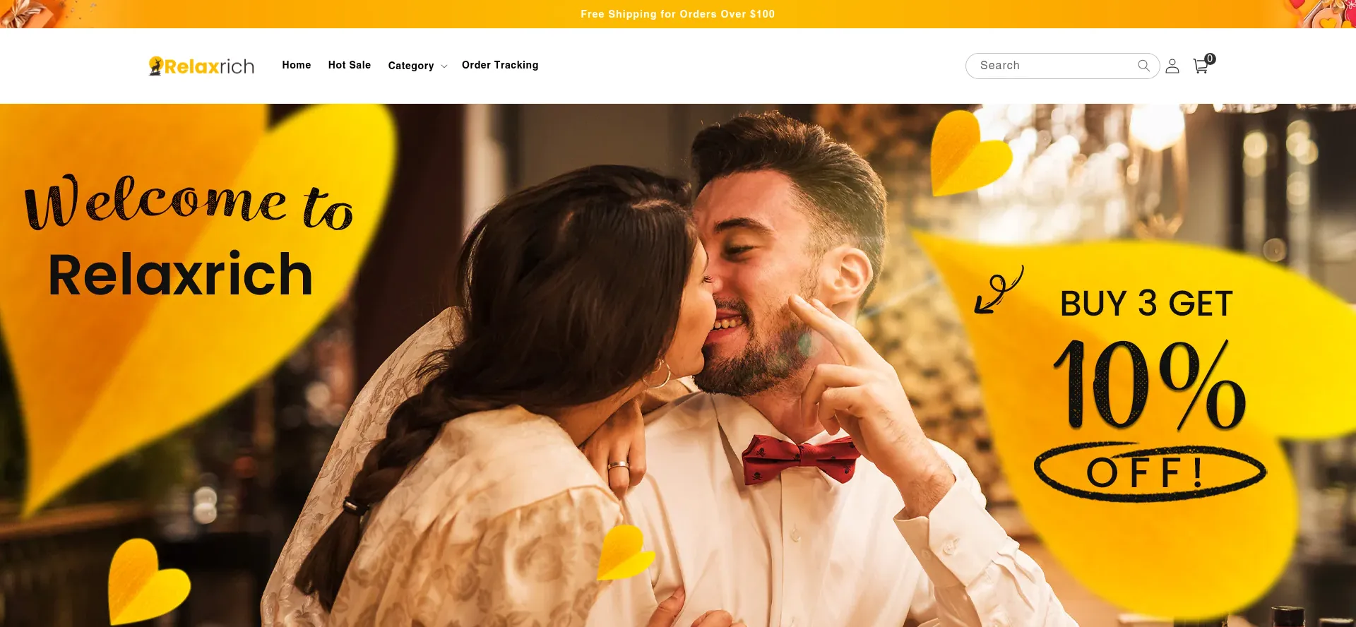 Website screenshot of Relaxrich.com