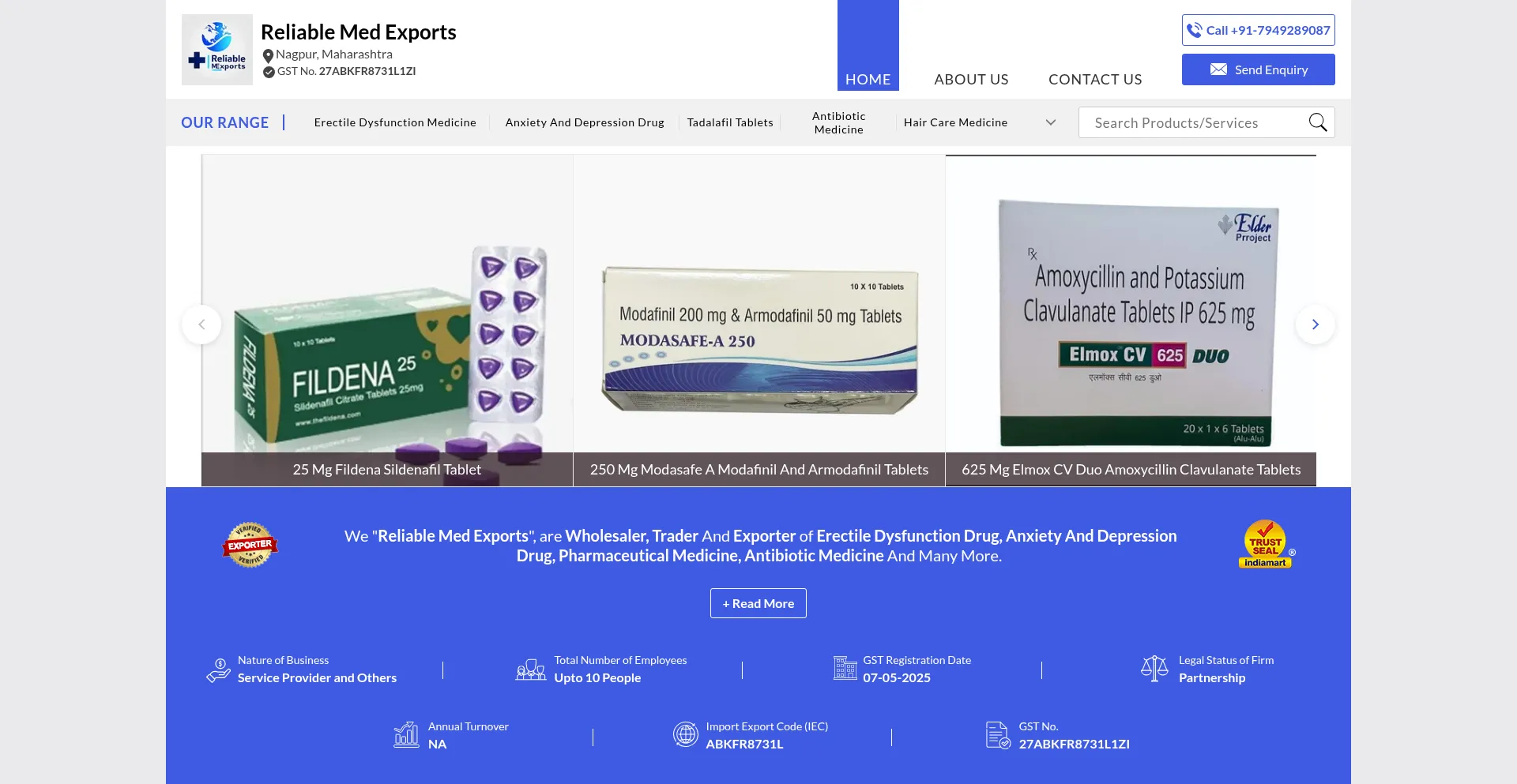 Ist Reliablemedexports.com sicher und vertrauenswürdig?