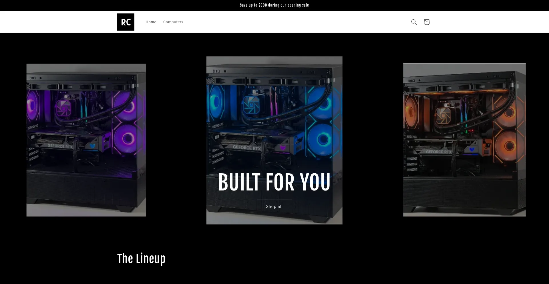 Website screenshot of Reloadcomputers.com