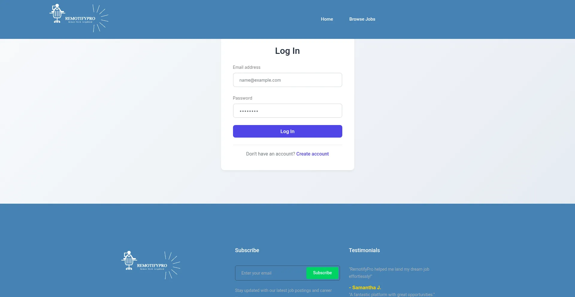Website screenshot of Remotifypro.com