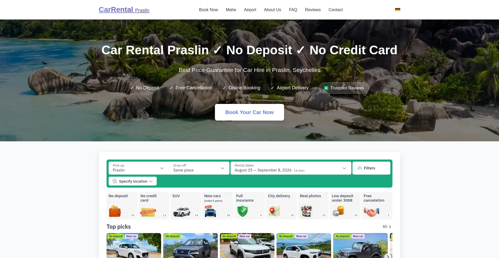 Rentacarpraslin.com