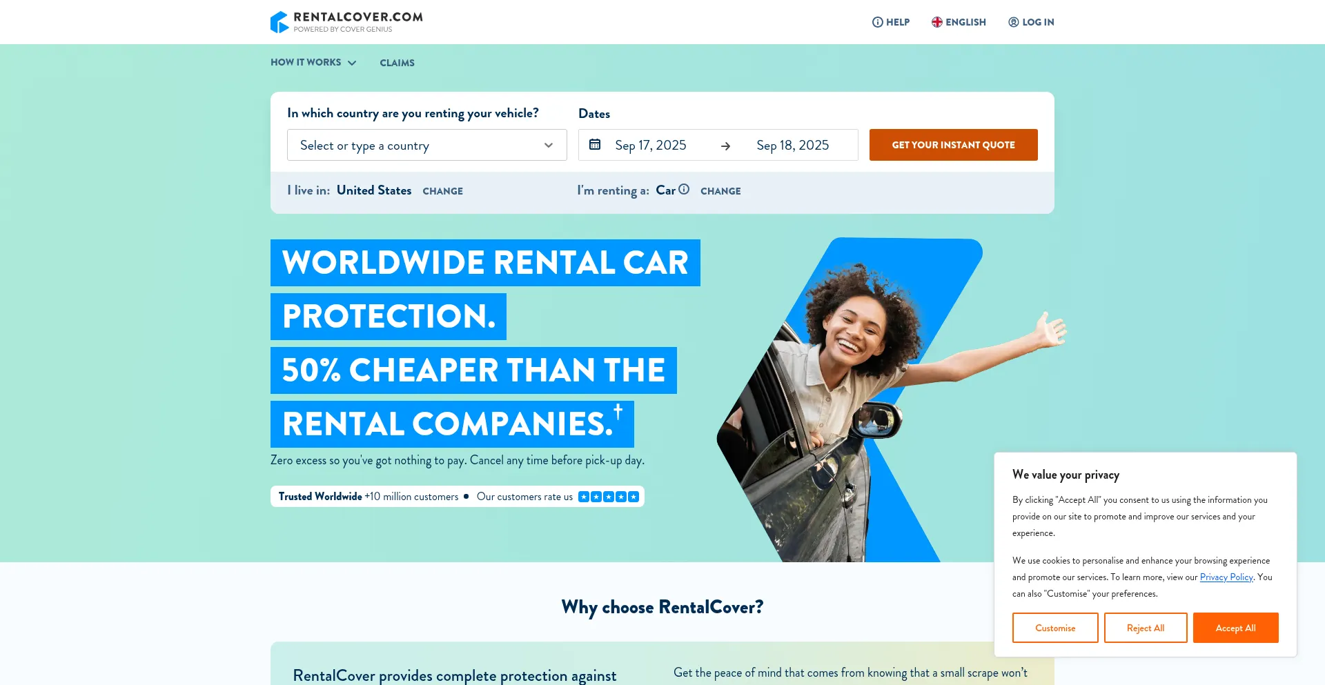 Ist Rentalcover.com sicher und vertrauenswürdig?