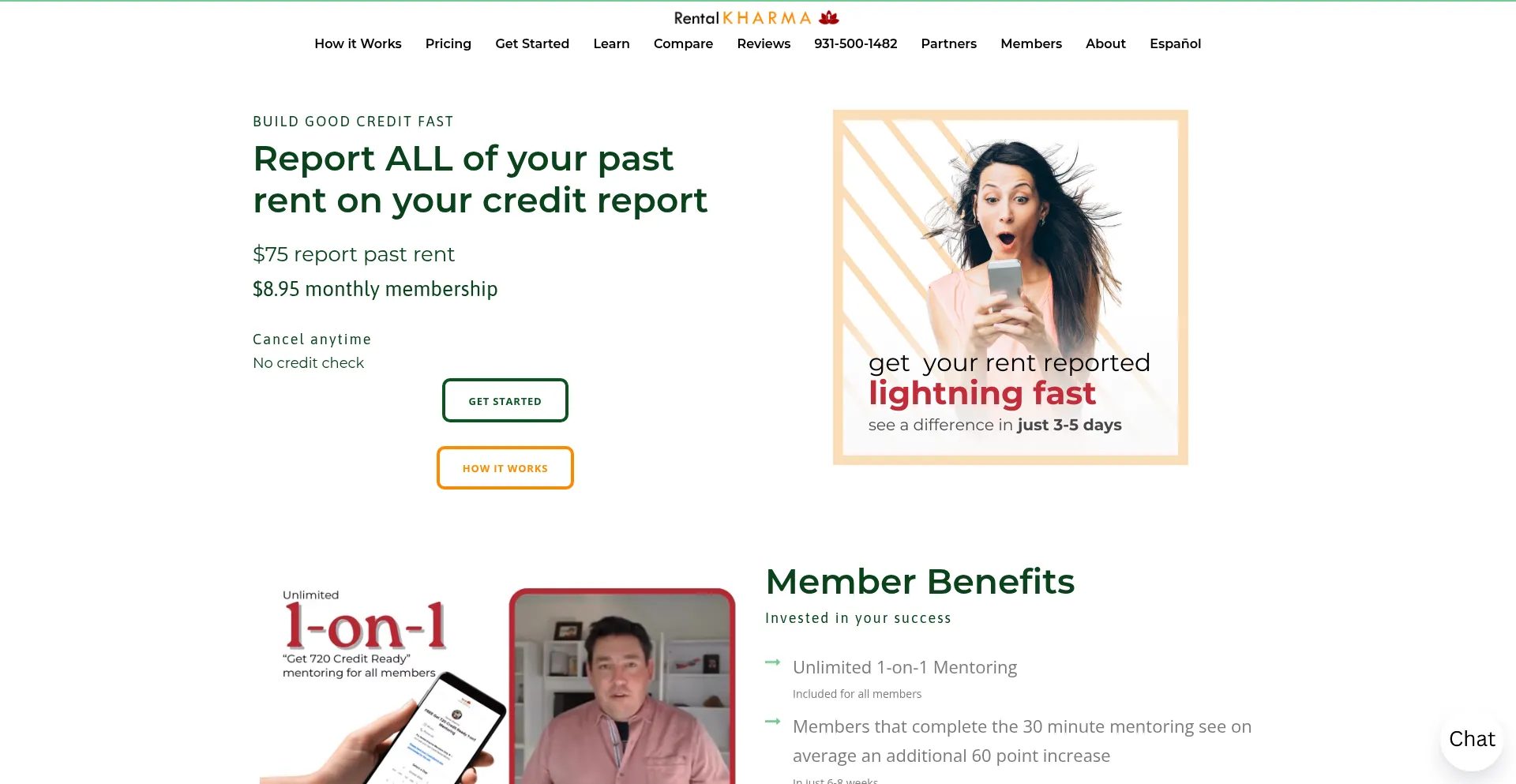Website screenshot of Rentalkharma.com