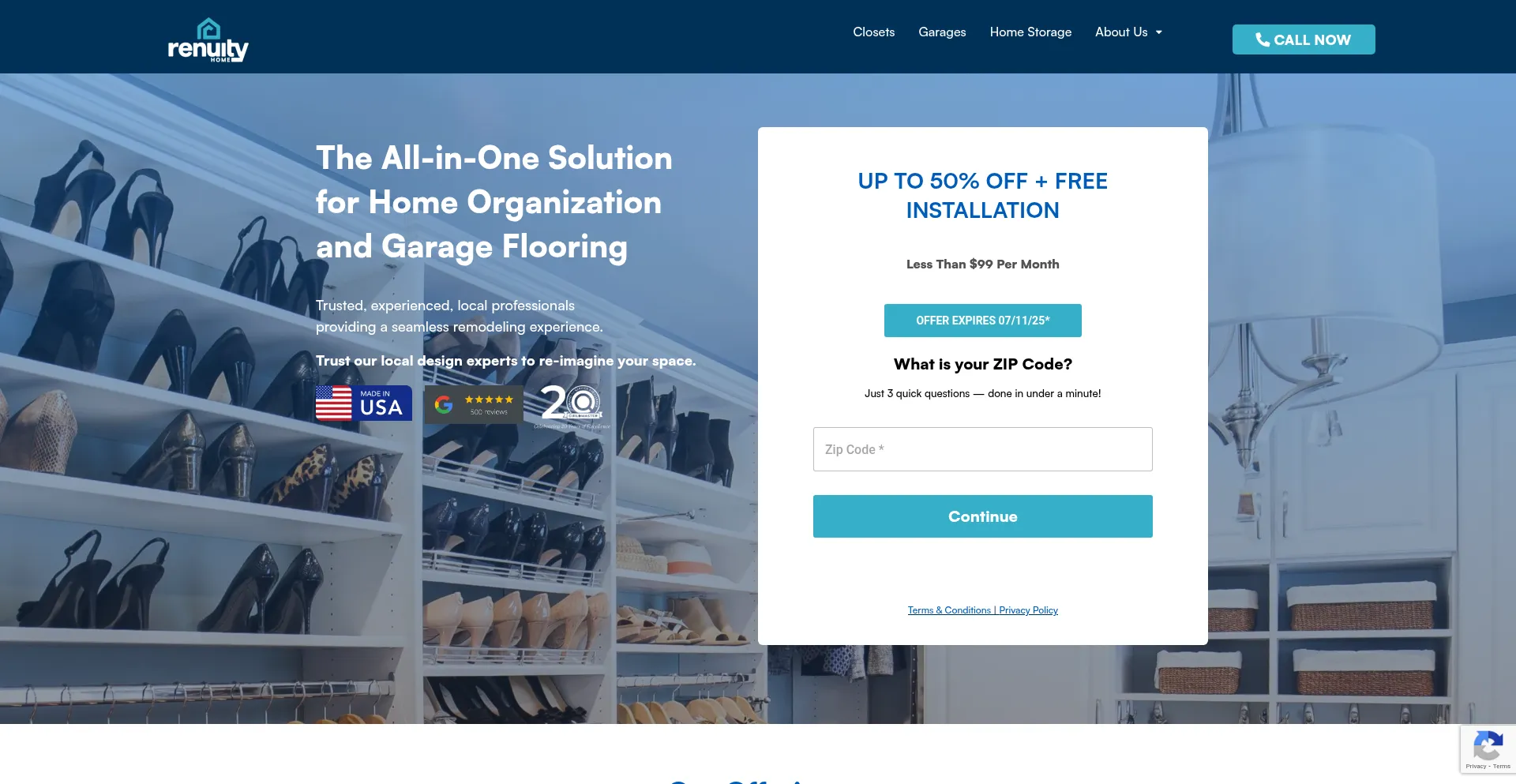 Website screenshot of Renuityhome.com