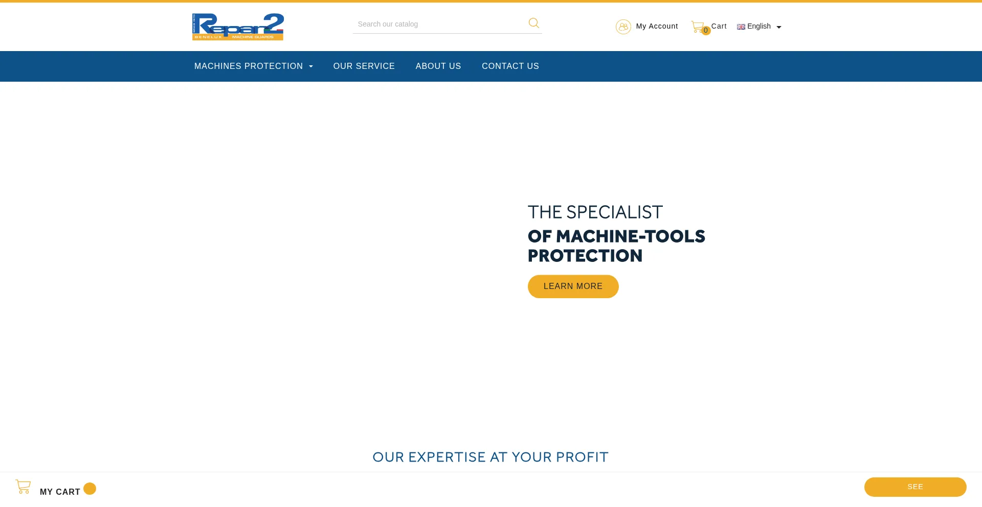 Website screenshot of Repar2.be