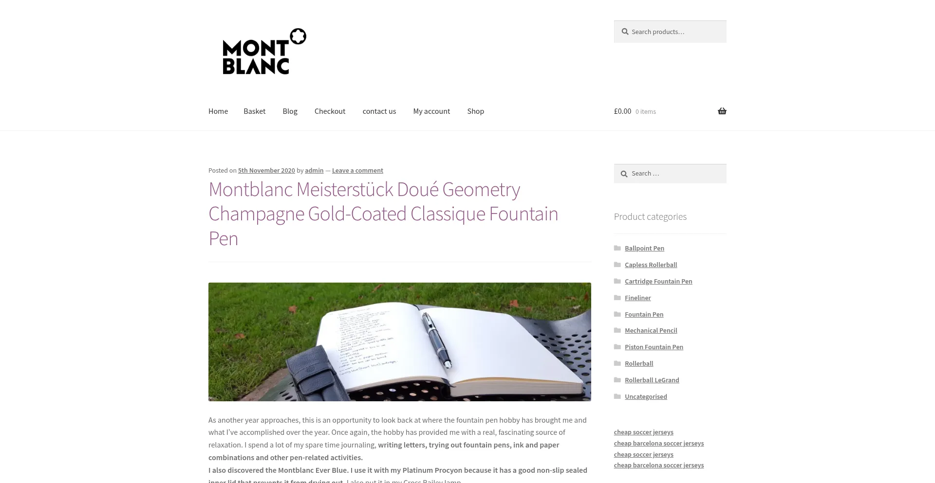 Website screenshot of Replicamontblanc.to