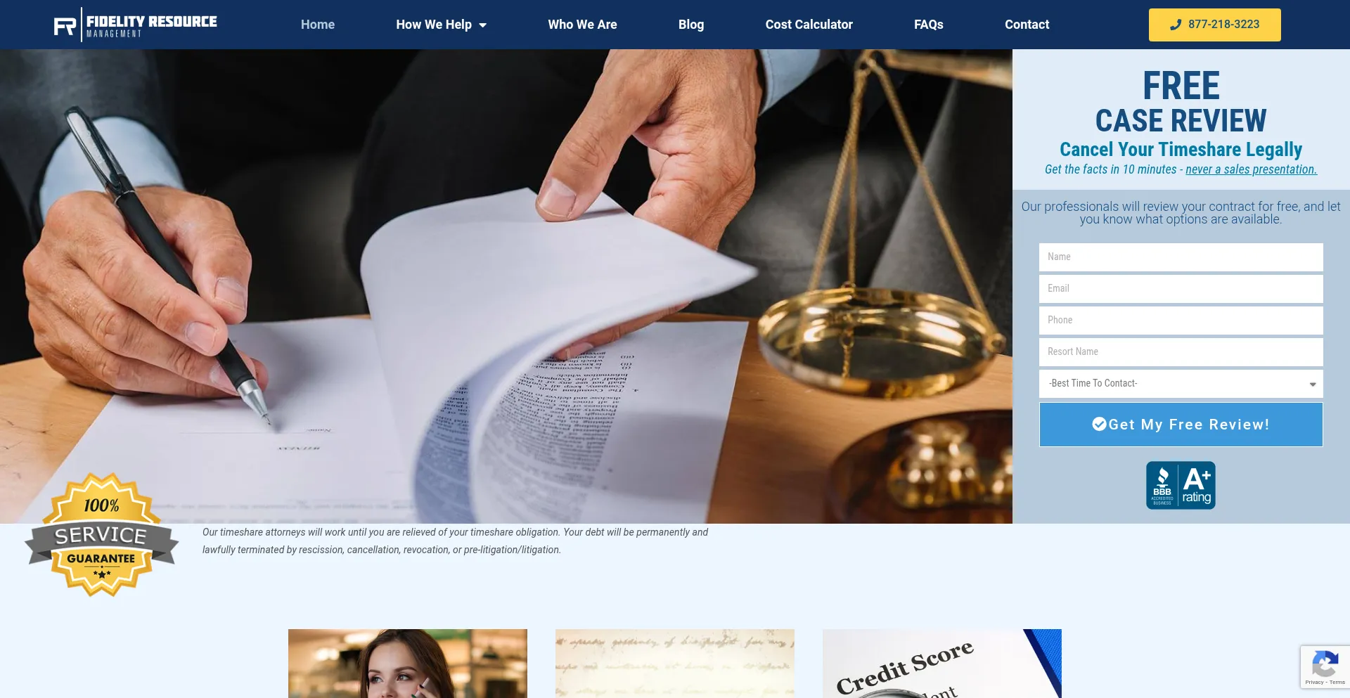 Website screenshot of Resortexit.com