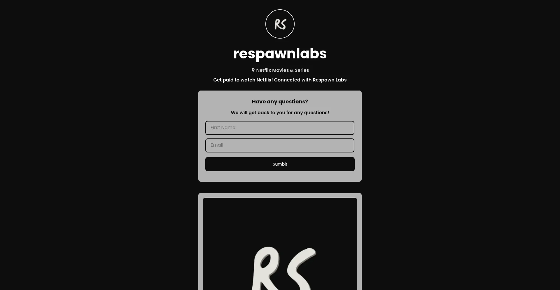 Respawnlabsapply.com Screenshot