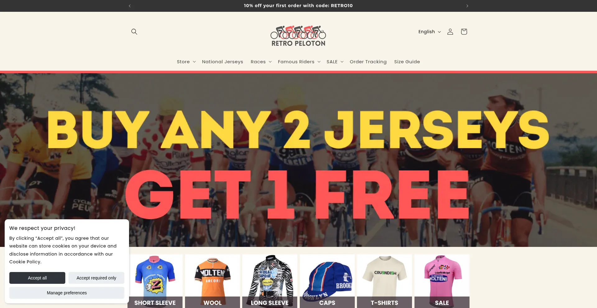 Website screenshot of Retropeloton.com