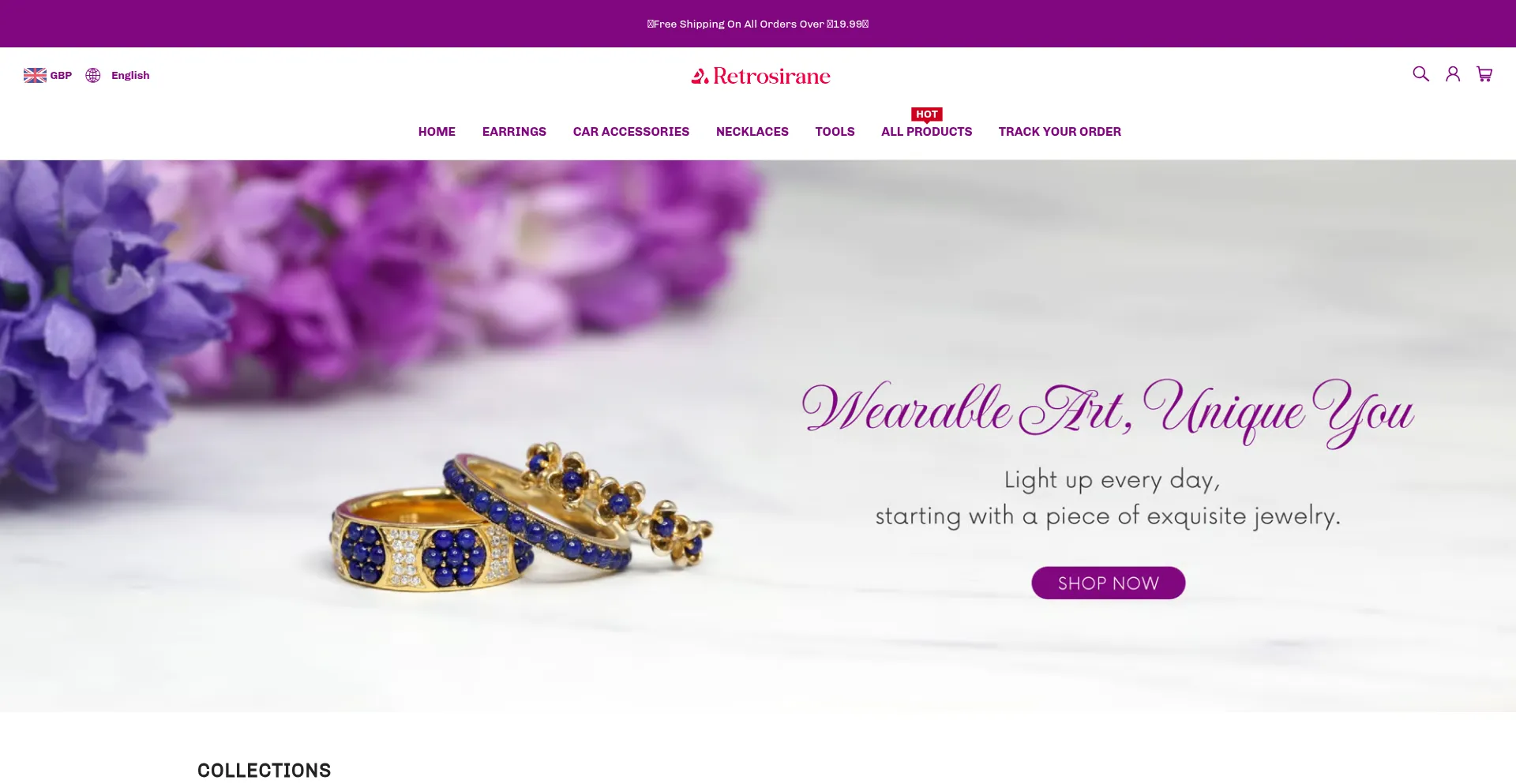 Website screenshot of Retrosirane.com