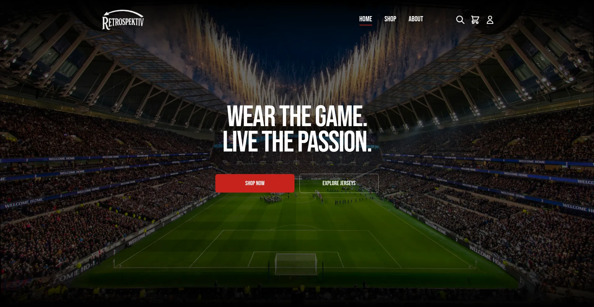 Website screenshot of Retrospektiv.store