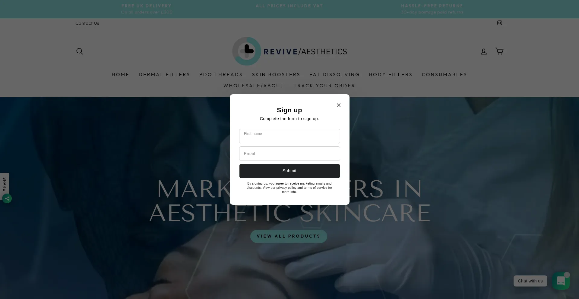 Revive-aesthetics.co.uk Screenshot