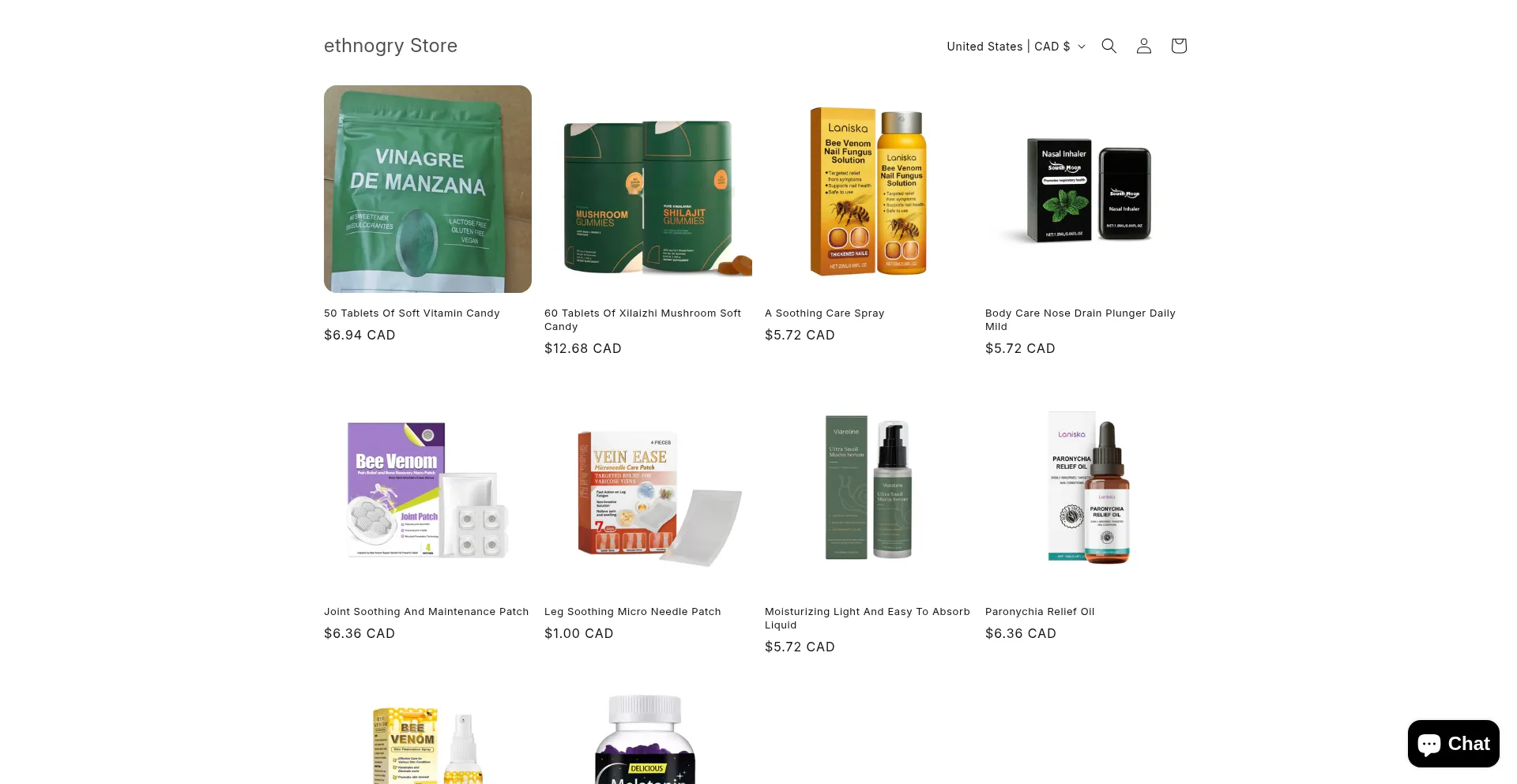 Website screenshot of Revy8j-cz.myshopify.com