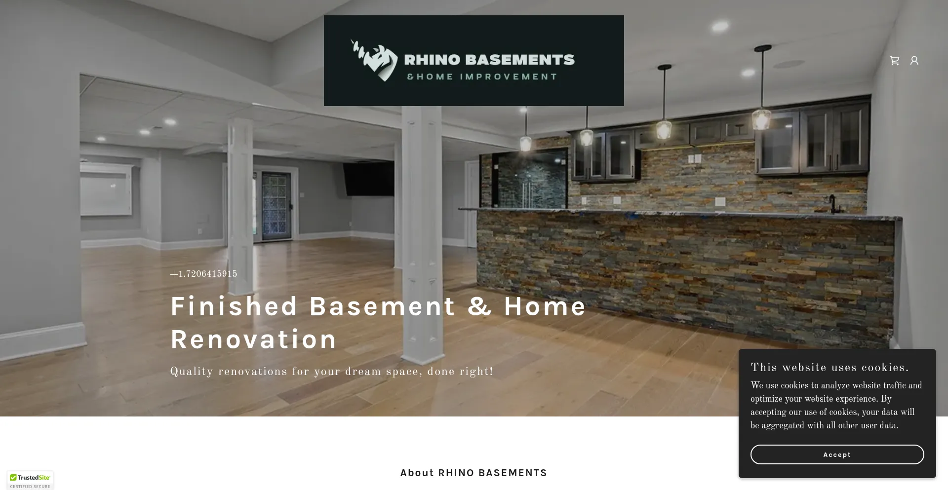 Rhinobasements.com Screenshot
