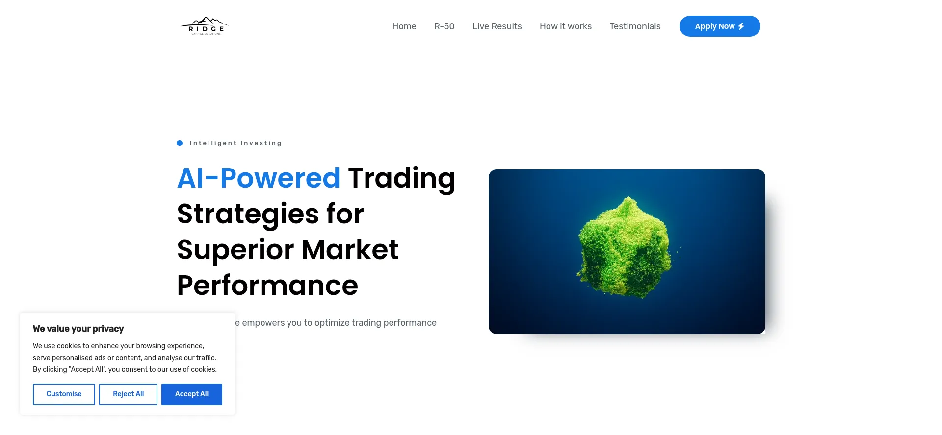 Website screenshot of Ridgecapitalsolutions.com