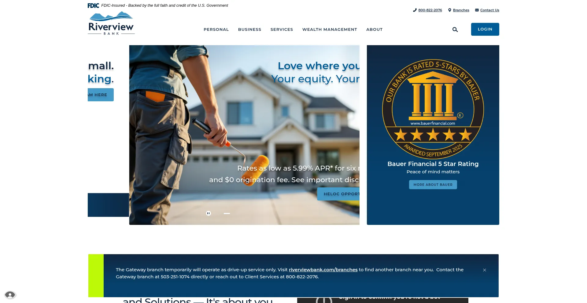Riverviewbank.com Screenshot