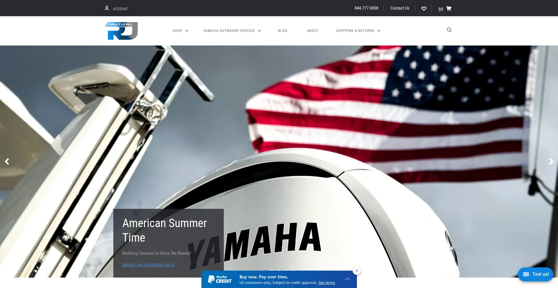 Website screenshot of Rjnautical.com
