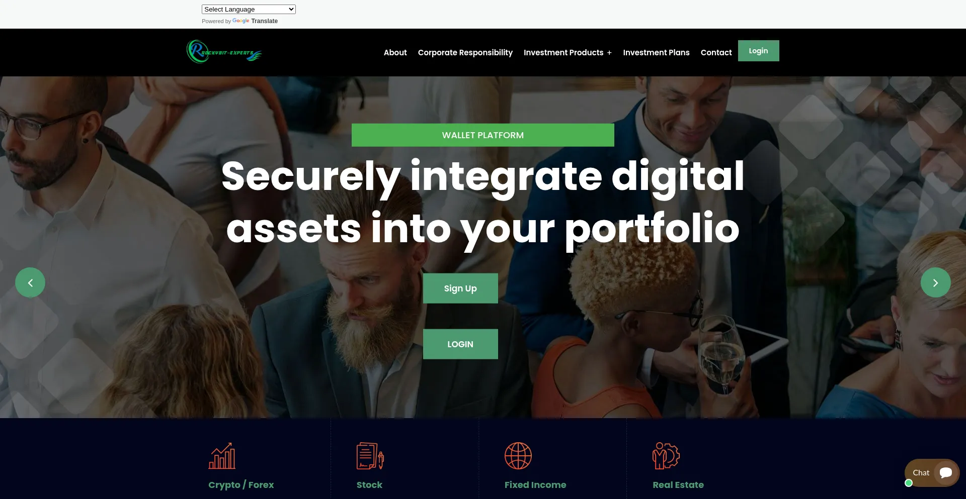 Website screenshot of Rockybits-experts.com