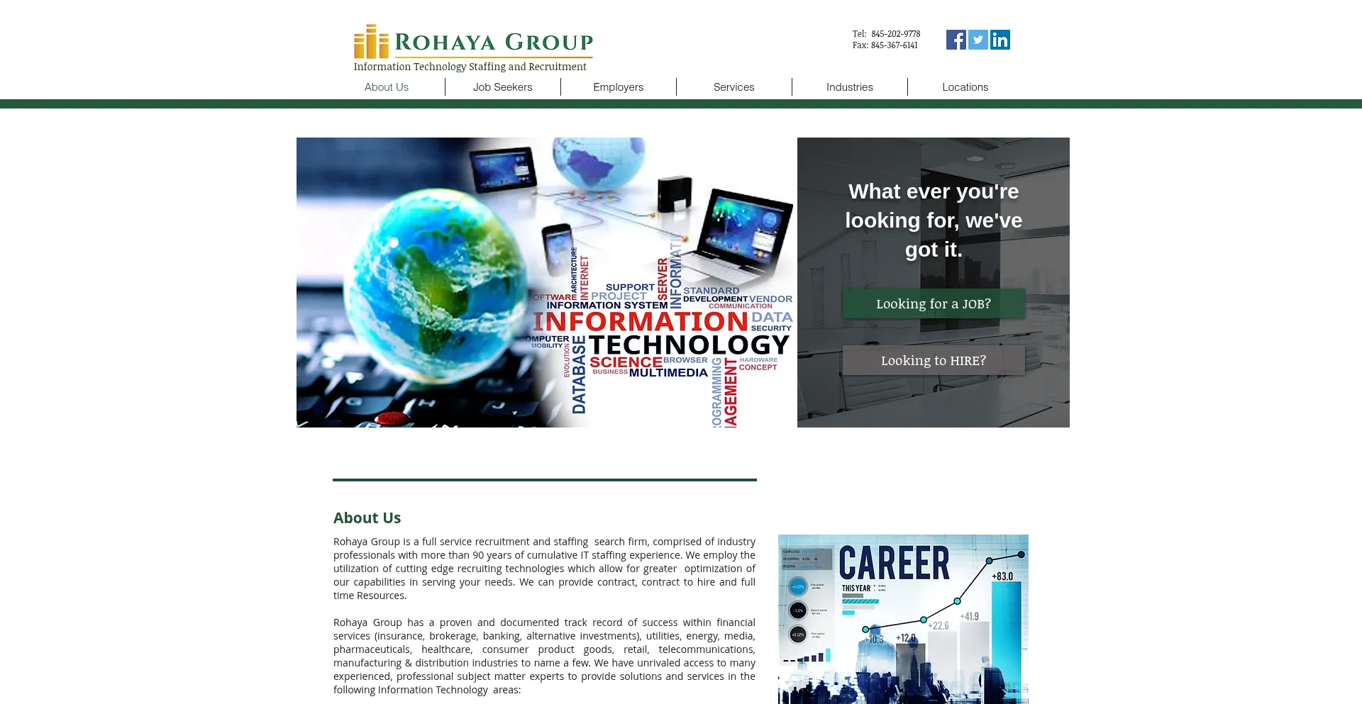 Website screenshot of Rohayagroup.com