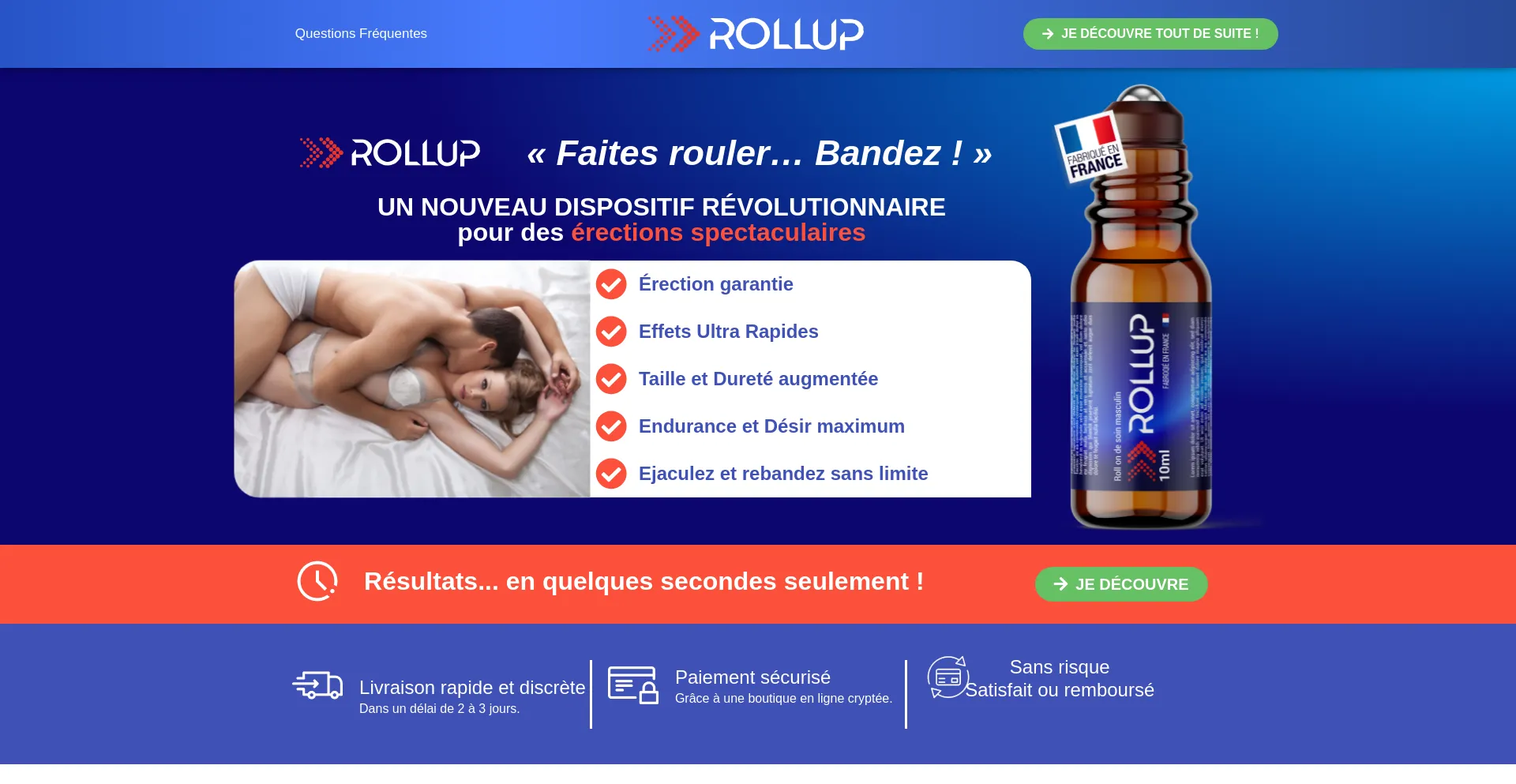 Website screenshot of Rollup-performance.fr