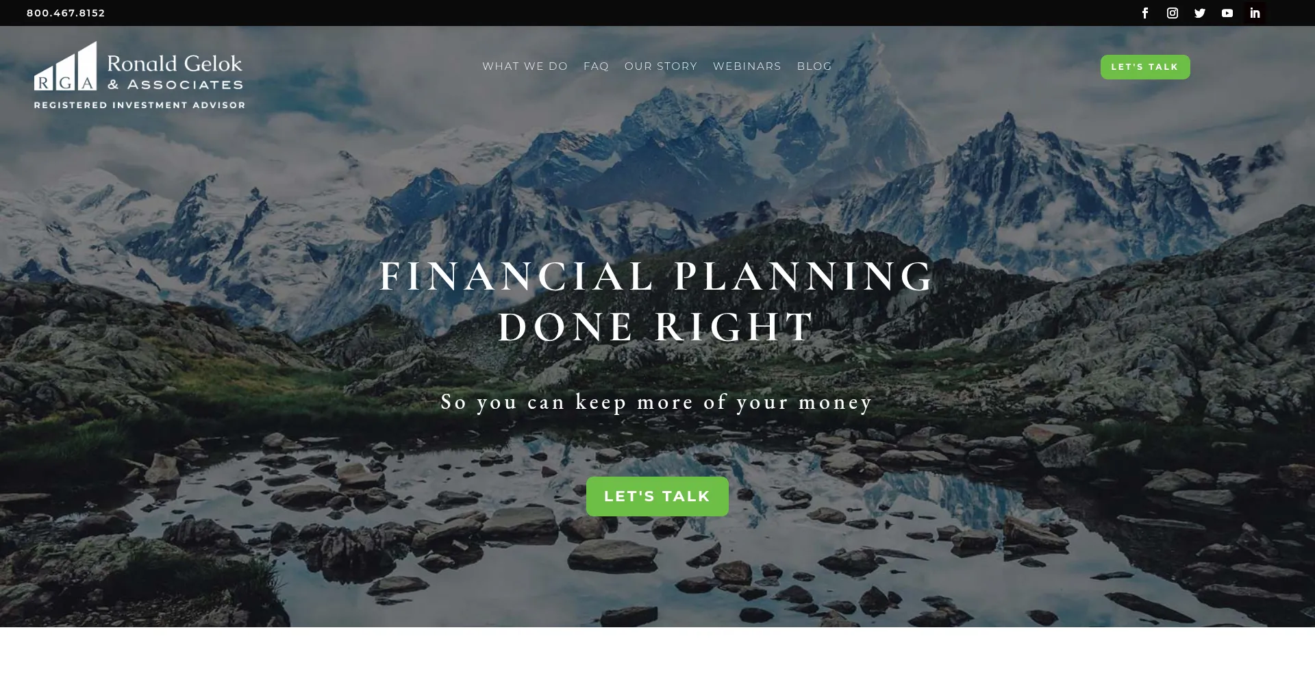 Website screenshot of Ronaldgelok.com