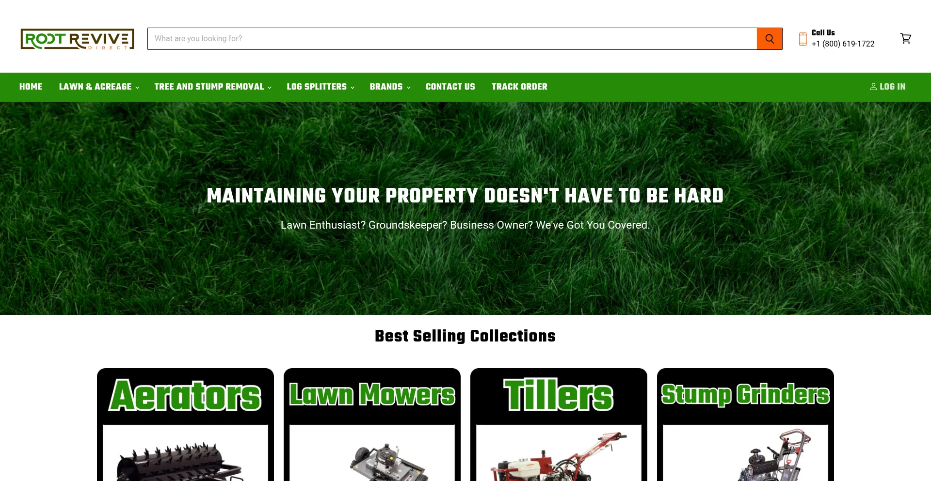 Website screenshot of Rootrevivedirect.com