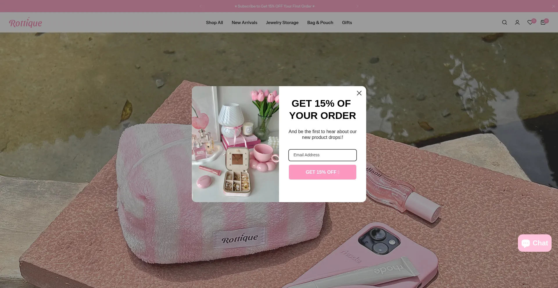 Website screenshot of Rottique.com