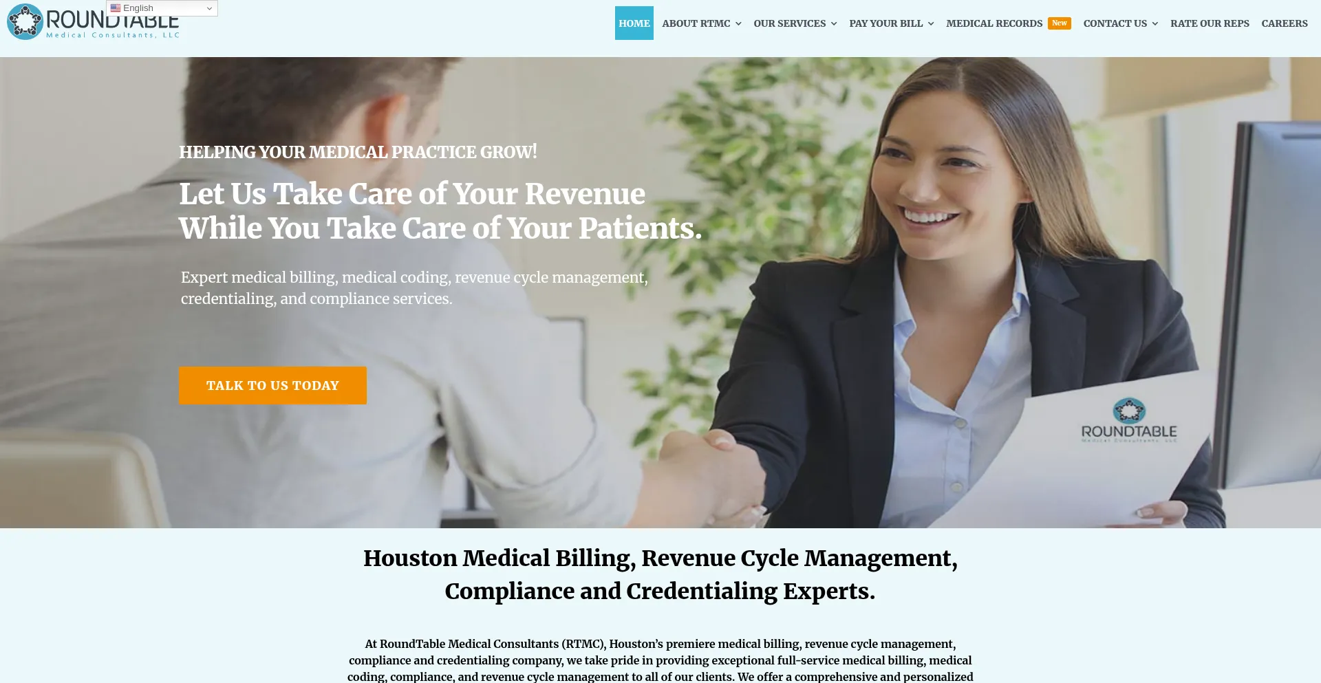 Website screenshot of Roundtmc.com
