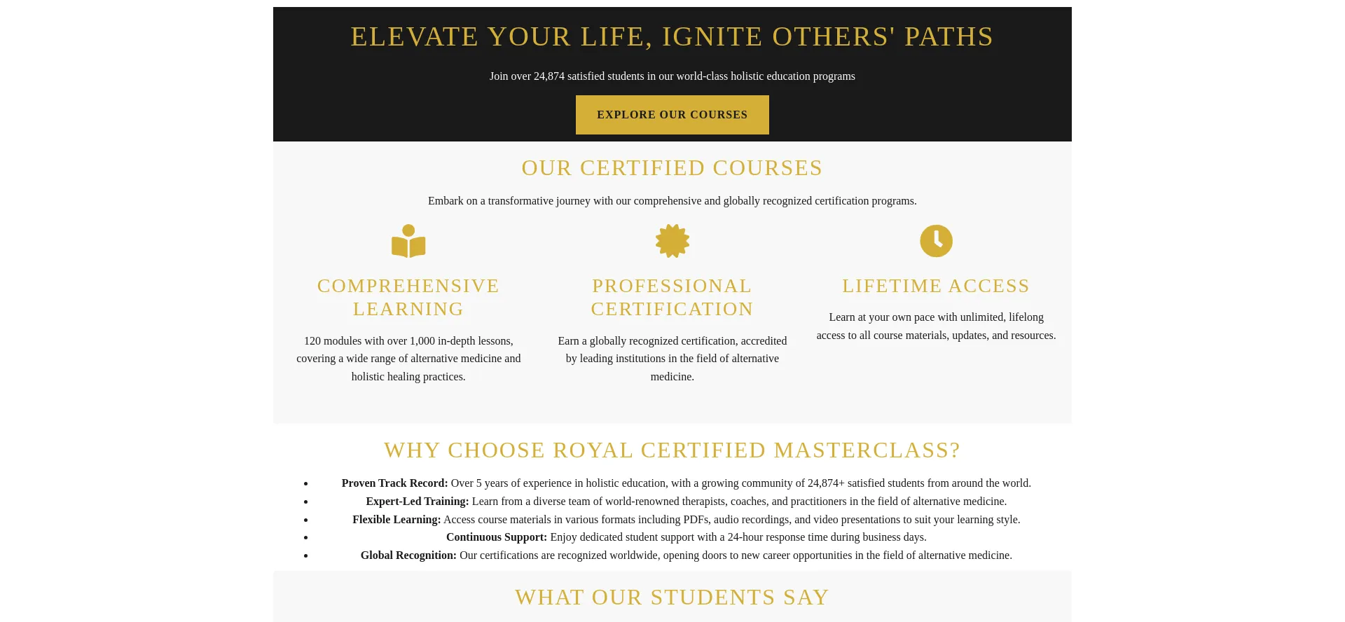 Royalcertifiedmasterclass.com