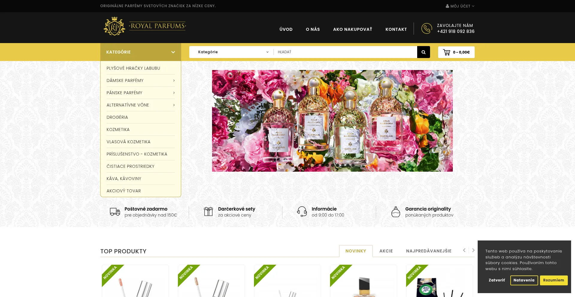 Royalparfums.sk Screenshot