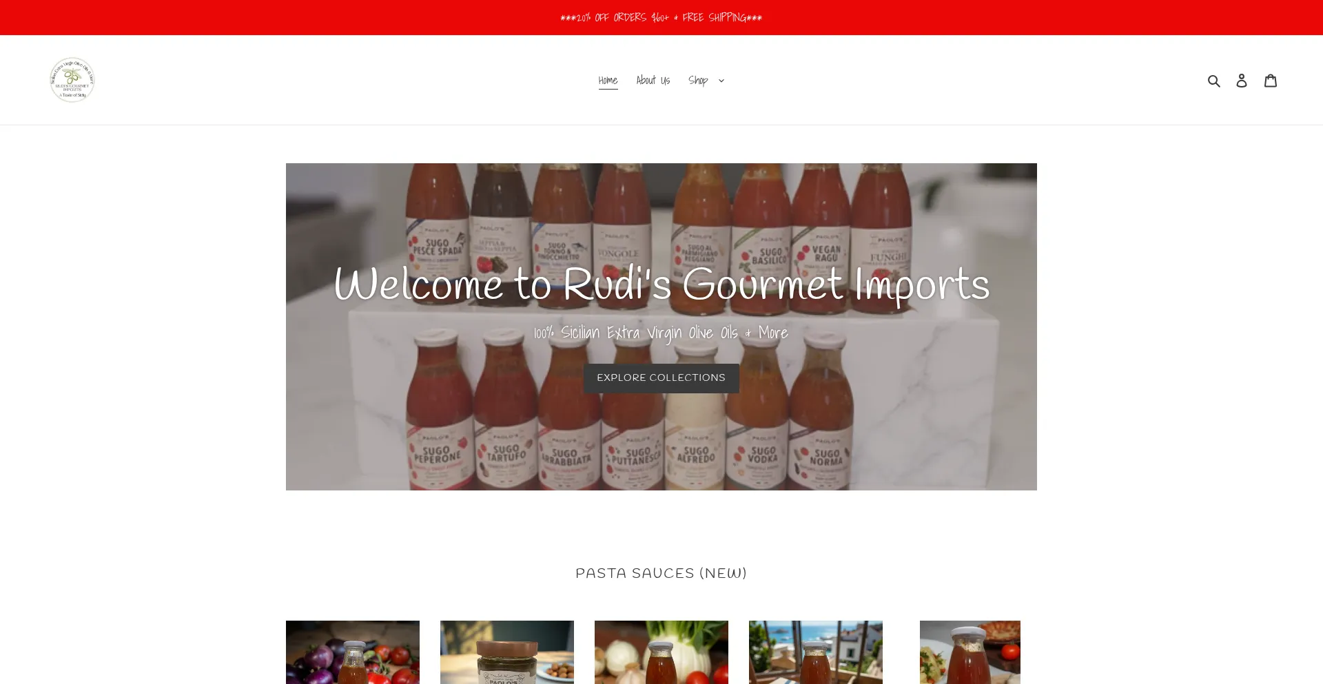 Rudisgourmetimports.com Screenshot