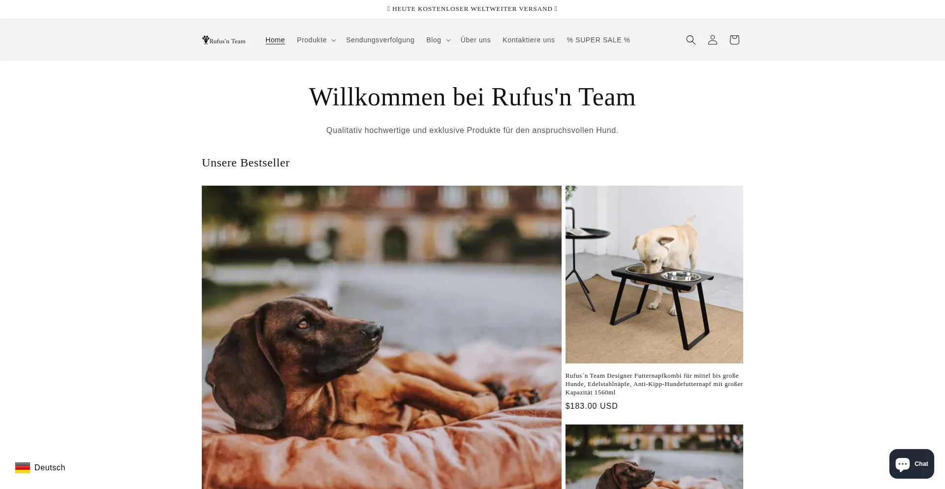 Website screenshot of Rufusnteam.com