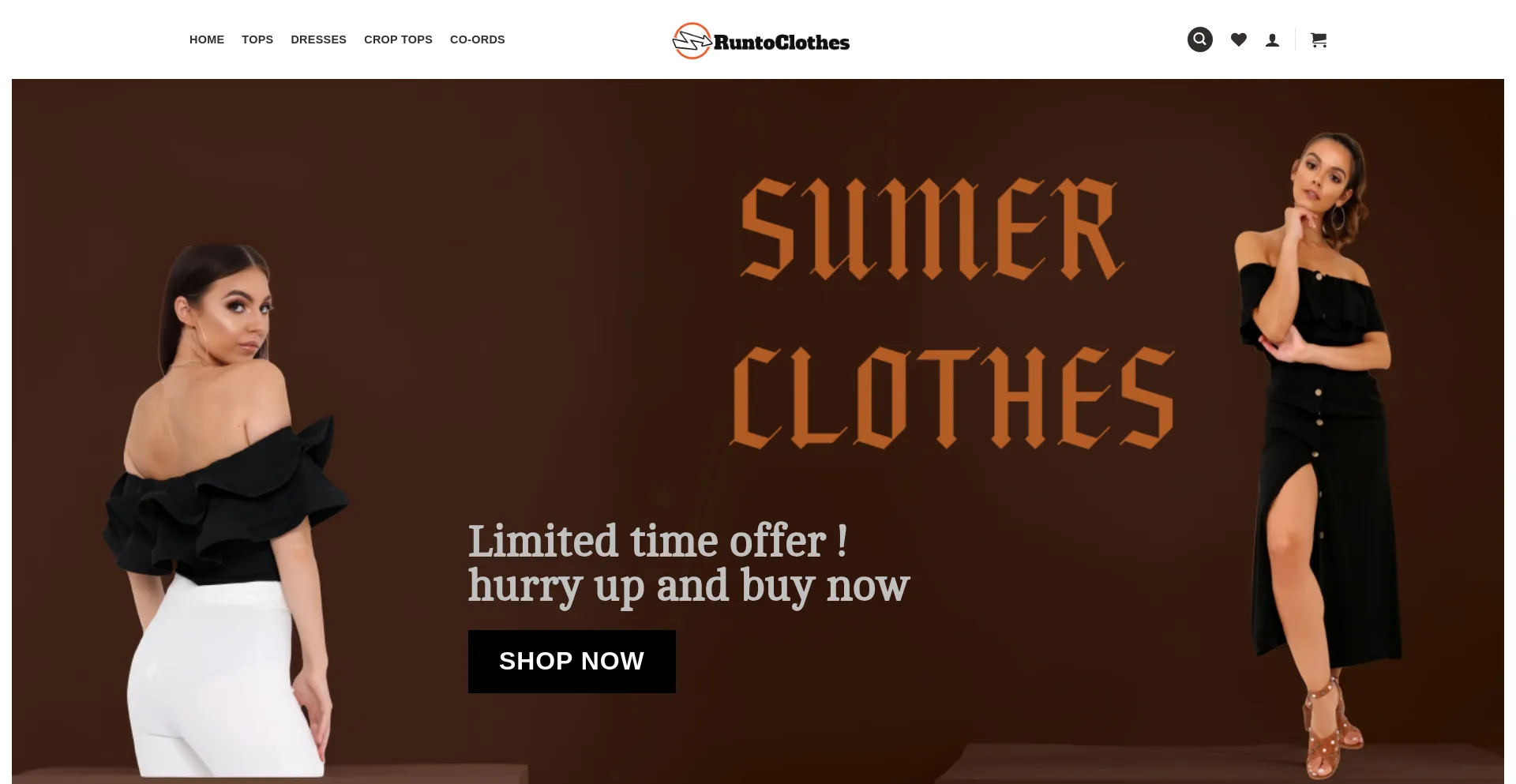 Website screenshot of Runtoclothes.com
