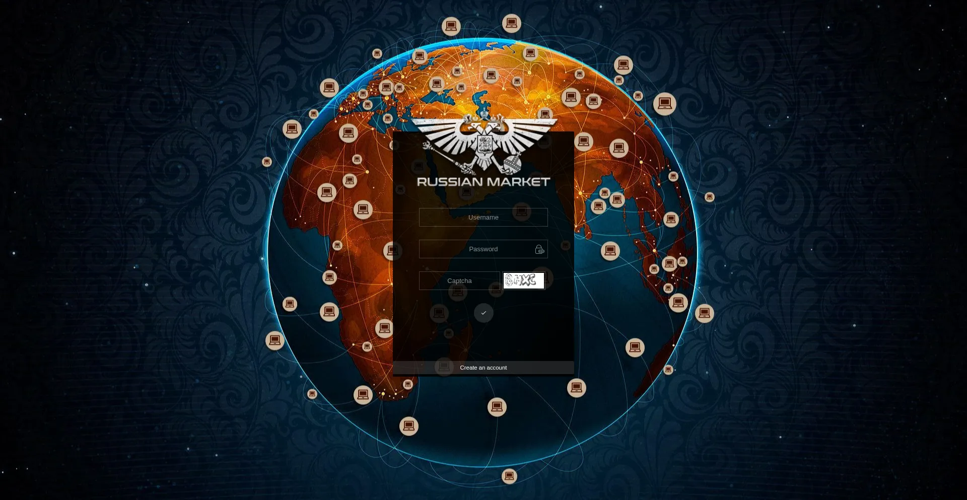 Website screenshot of Russianmarketcc.com
