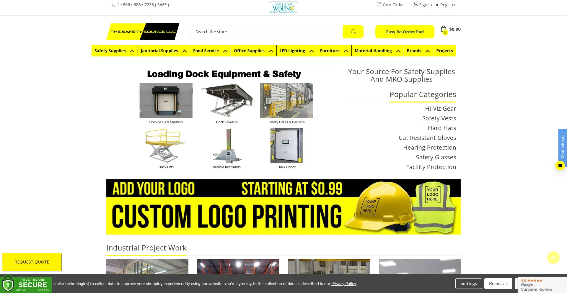 Website screenshot of Safetysourcellc.com