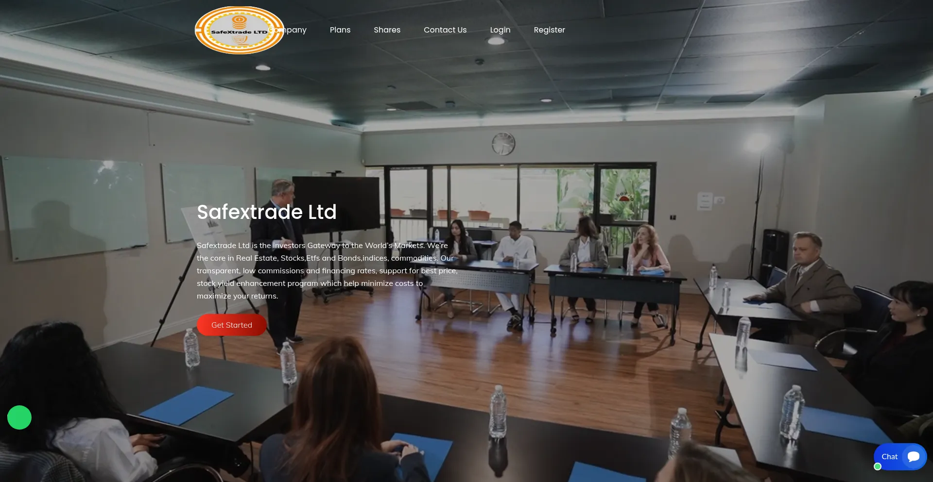 Website screenshot of Safextradeltd.net