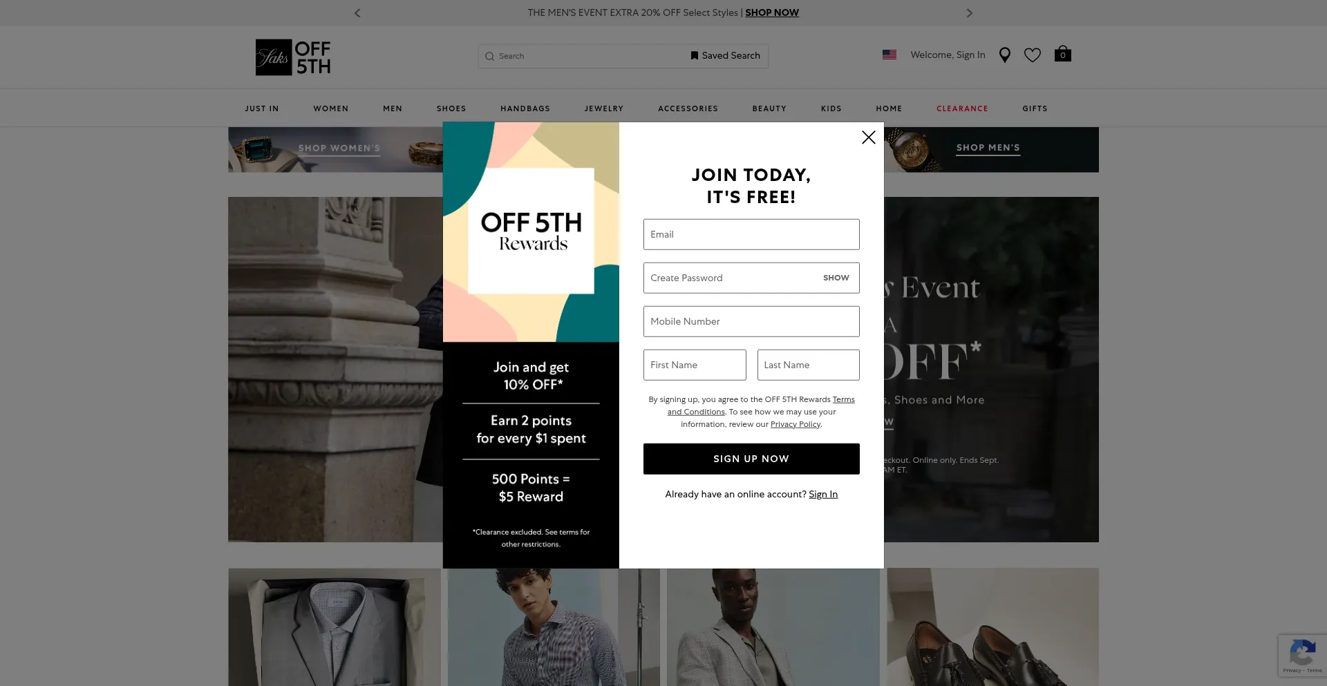 Saksoff5th.com Screenshot