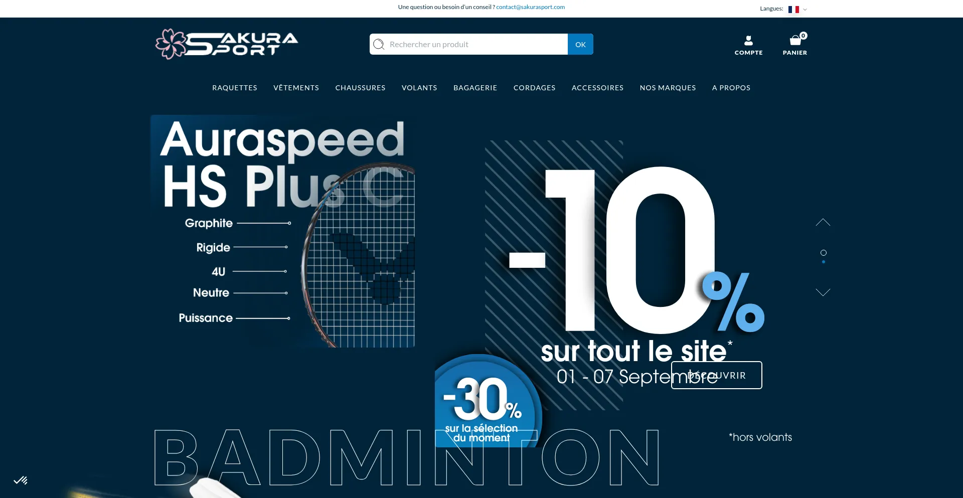 Website screenshot of Sakurasport.com