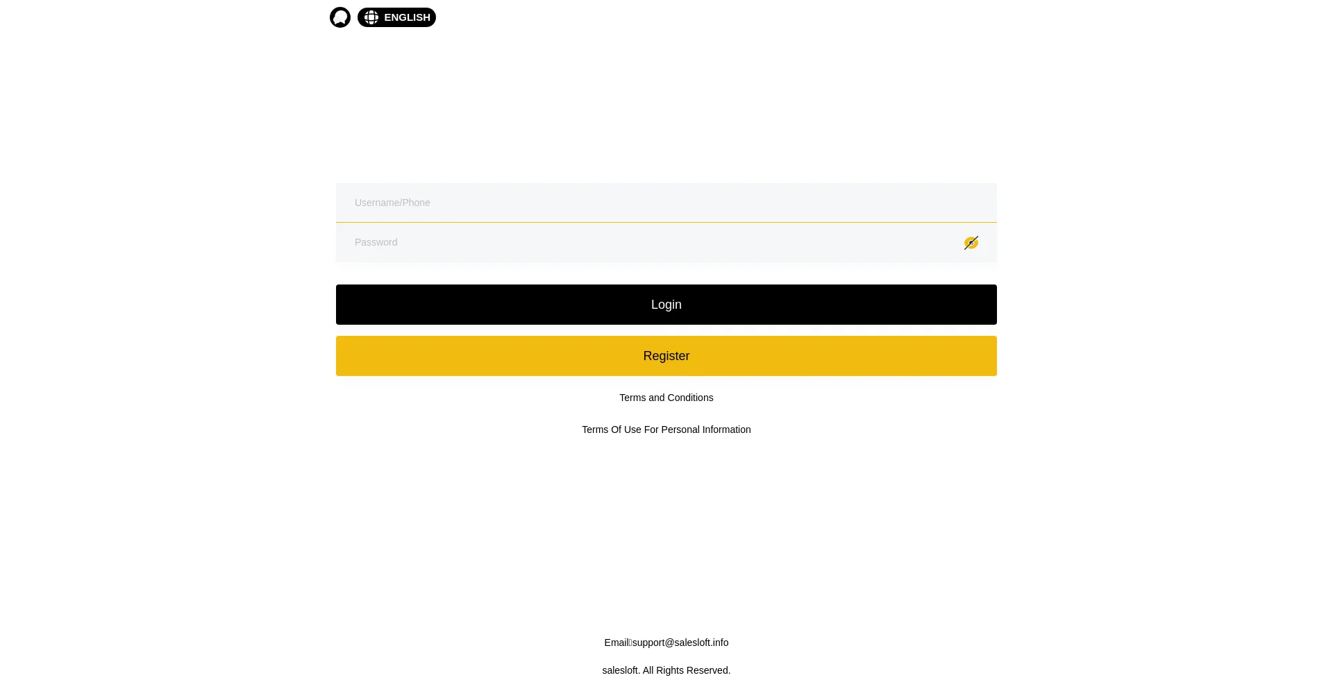 Website screenshot of Salesloftpro.top