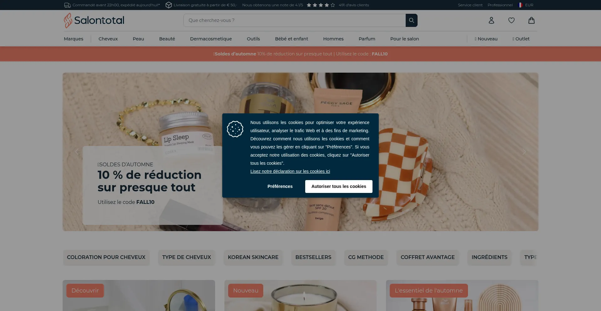 Salontotal.fr Screenshot