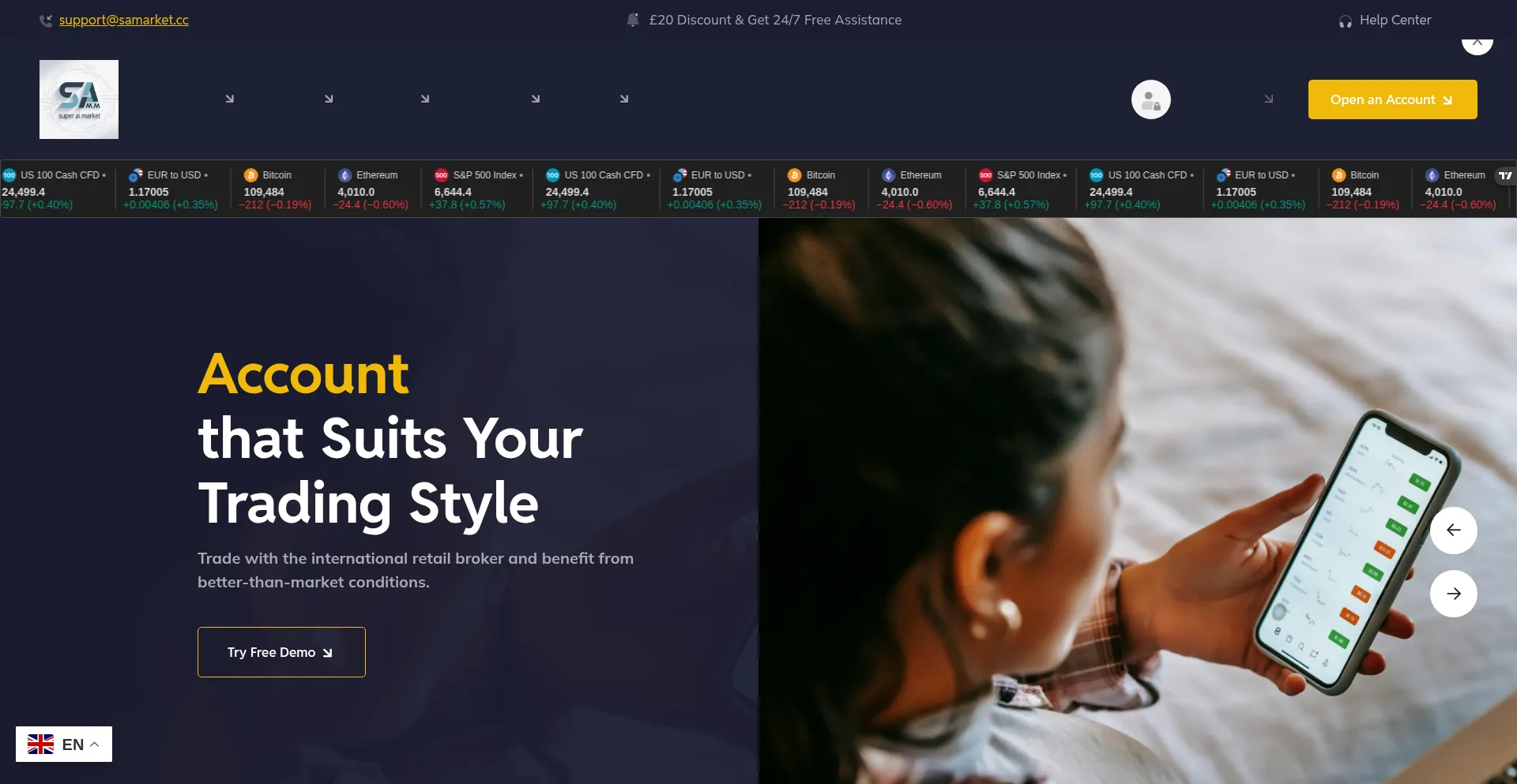 Samarket.co Screenshot