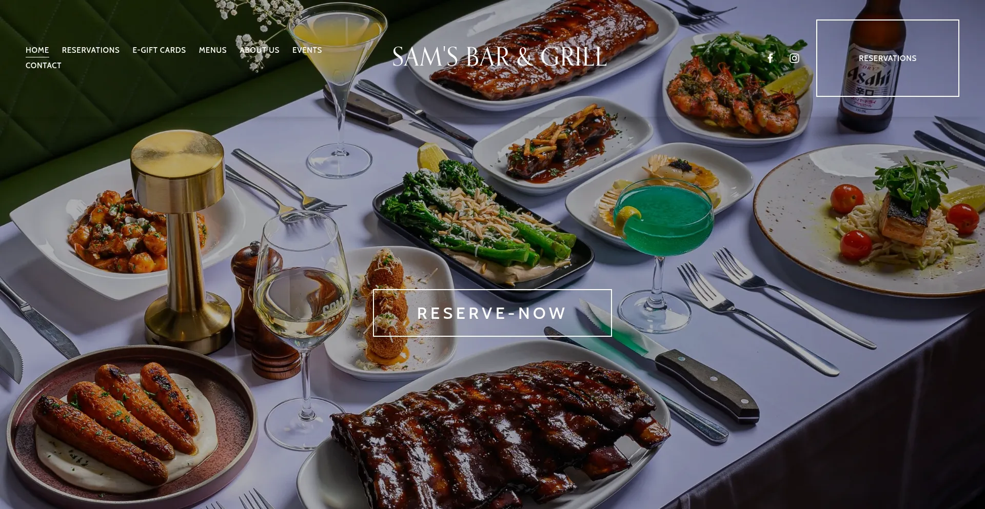 Website screenshot of Samsbargrill.com.au